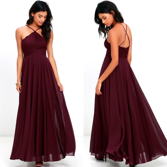 Lulus Dresses & Skirts - Lulus | Everlasting Enchantment Burgundy Maxi Dress